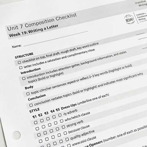 Course unit checklist